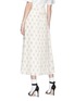 Back View - Click To Enlarge - GUCCI - 'Gucci Rhombus' print colourblock pleated midi skirt