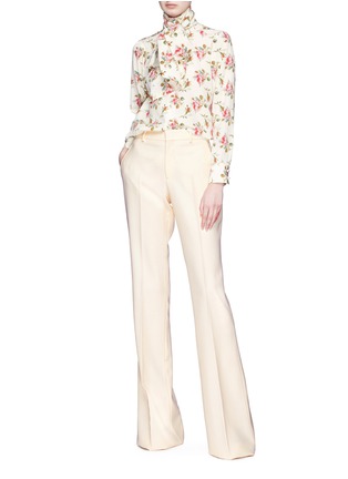 Figure View - Click To Enlarge - GUCCI - Wool flared tuxedo pants