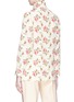 Back View - Click To Enlarge - GUCCI - Pussybow rose print crepe de Chine blouse