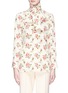 Main View - Click To Enlarge - GUCCI - Pussybow rose print crepe de Chine blouse