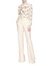 Figure View - Click To Enlarge - GUCCI - Pussybow rose print crepe de Chine blouse