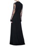 Figure View - Click To Enlarge - GUCCI - Glass crystal bow floral lace insert jersey dress