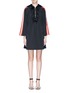 Main View - Click To Enlarge - GUCCI - Logo stripe tape jersey hoodie dress