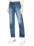 Front View - Click To Enlarge - LOEWE - Phone embroidered straight leg jeans