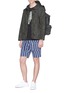 Figure View - Click To Enlarge - 10408 - Stripe twill cargo shorts