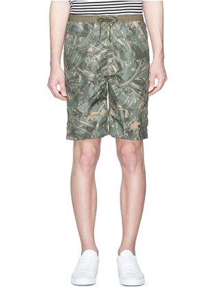 Main View - Click To Enlarge - 10408 - Luggage camouflage print shorts