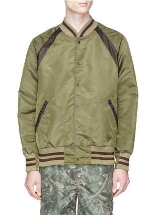 Main View - Click To Enlarge - 10408 - x Golden Bear Sportswear mesh trim bomber jacket