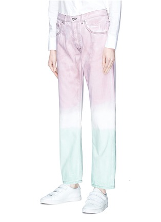 Front View - Click To Enlarge - LOEWE - Colourblock tie-dye jeans