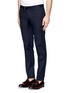 Front View - Click To Enlarge - CANALI - Flat front gabardine pants