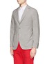 Front View - Click To Enlarge - CANALI - Mini houndstooth three-button blazer