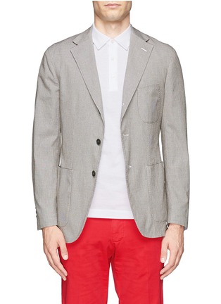 Main View - Click To Enlarge - CANALI - Mini houndstooth three-button blazer