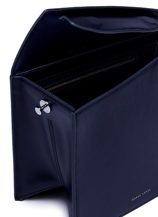 Detail View - Click To Enlarge - DANSE LENTE - 'Zoe' keyhole strap asymmetric leather shoulder bag