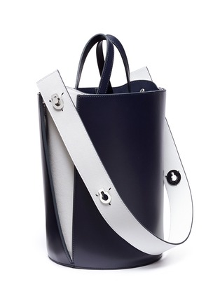 Detail View - Click To Enlarge - DANSE LENTE - 'Lorna' keyhole strap mini colourblock bucket bag