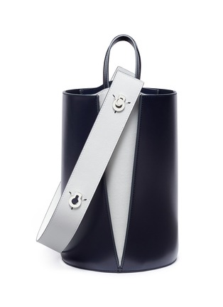 Main View - Click To Enlarge - DANSE LENTE - 'Lorna' keyhole strap mini colourblock bucket bag