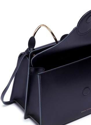 Detail View - Click To Enlarge - DANSE LENTE - 'Phoebe' spiral ring leather crossbody bag