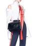 Figure View - Click To Enlarge - DANSE LENTE - 'Phoebe' spiral ring leather crossbody bag