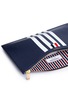 Detail View - Click To Enlarge - THOM BROWNE  - Stripe pebble grain leather document holder