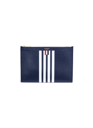 Main View - Click To Enlarge - THOM BROWNE  - Stripe pebble grain leather document holder