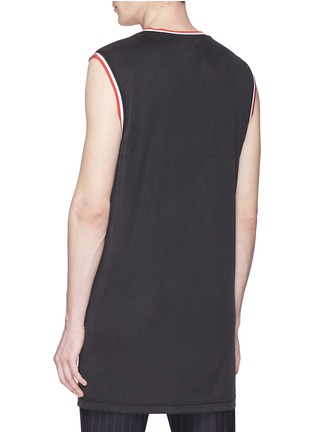  - 10398 - Drawstring mesh panel unisex tank top