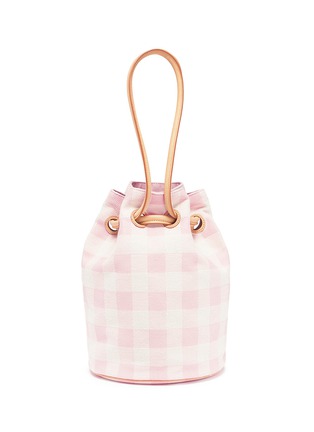 Main View - Click To Enlarge - MANSUR GAVRIEL - Gingham check canvas bucket bag