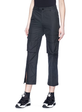 Front View - Click To Enlarge - 10393 - Cargo pocket unisex cropped pants