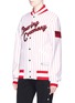 Front View - Click To Enlarge - OPENING CEREMONY - 'OC' graphic patch pinstripe unisex varsity jacket
