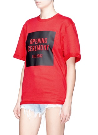 Front View - Click To Enlarge - OPENING CEREMONY - 'OC' mirrored logo unisex T-shirt