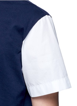 Detail View - Click To Enlarge - MARNI - Colourblock shirt hem cotton T-shirt