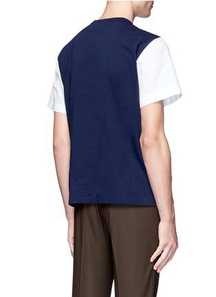 Back View - Click To Enlarge - MARNI - Colourblock shirt hem cotton T-shirt