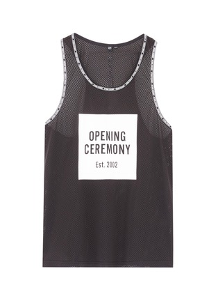 Main View - Click To Enlarge - OPENING CEREMONY - Logo print unisex mesh tank top
