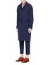 Front View - Click To Enlarge - MARNI - Detachable strap virgin wool coat