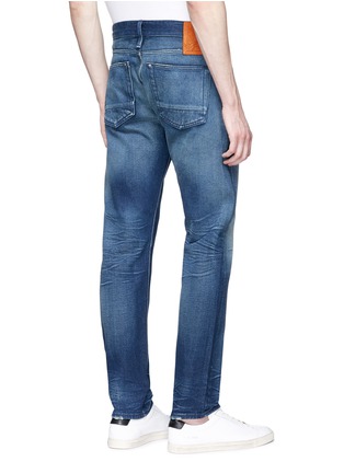 Back View - Click To Enlarge - JASON DENHAM COLLECTION - 'Razor' washed selvedge jeans