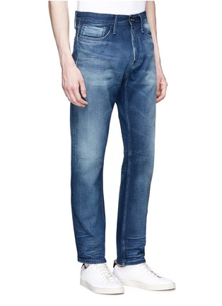 Front View - Click To Enlarge - JASON DENHAM COLLECTION - 'Razor' washed selvedge jeans