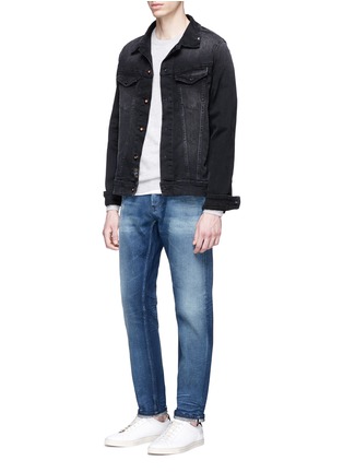 Figure View - Click To Enlarge - JASON DENHAM COLLECTION - 'Razor' washed selvedge jeans
