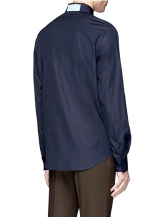 Back View - Click To Enlarge - MARNI - Contrast trim cotton shirt