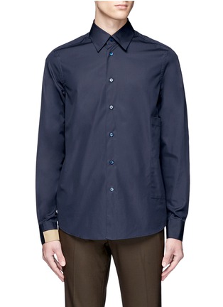 Main View - Click To Enlarge - MARNI - Contrast trim cotton shirt