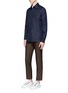 Figure View - Click To Enlarge - MARNI - Contrast trim cotton shirt