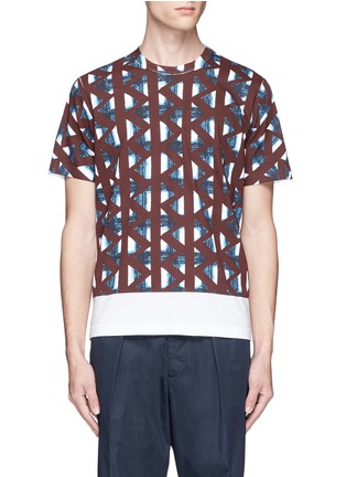Main View - Click To Enlarge - MARNI - Geometric brushstroke print T-shirt