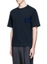 Front View - Click To Enlarge - MARNI - Patch pocket double faced T-shirt