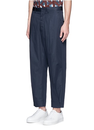 Front View - Click To Enlarge - MARNI - Button cuff pleated twill pants