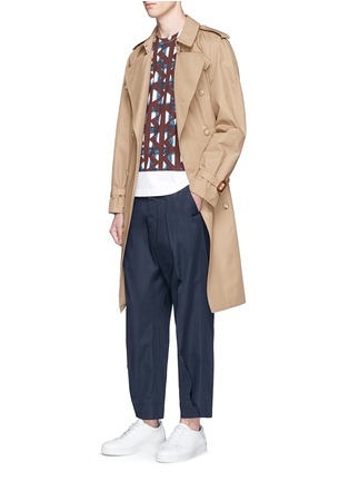 Figure View - Click To Enlarge - MARNI - Button cuff pleated twill pants