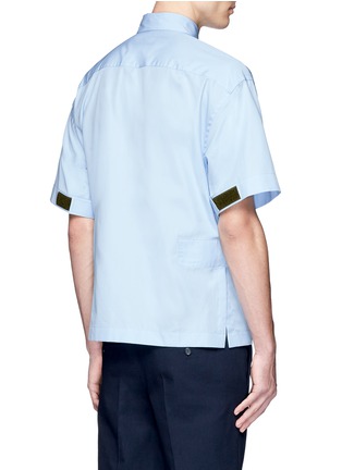 Back View - Click To Enlarge - MARNI - Contrast strap cotton poplin shirt
