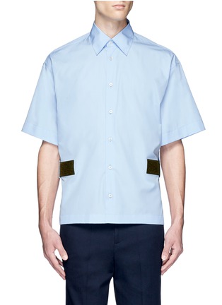 Main View - Click To Enlarge - MARNI - Contrast strap cotton poplin shirt