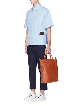Figure View - Click To Enlarge - MARNI - Contrast strap cotton poplin shirt