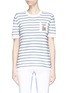 Main View - Click To Enlarge - SONIA RYKIEL - Patch pocket stripe textured silk T-shirt