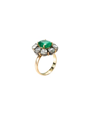 - AISHWARYA - Diamond emerald gold alloy ring