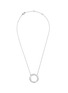 Main View - Click To Enlarge - CZ BY KENNETH JAY LANE - Cubic zirconia wavy hoop pendant necklace