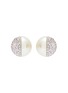 Main View - Click To Enlarge - CZ BY KENNETH JAY LANE - Cubic zirconia shell pearl stud earrings