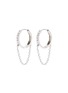 Main View - Click To Enlarge - CZ BY KENNETH JAY LANE - Cubic zirconia chain fringe drop earrings