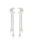 Main View - Click To Enlarge - CZ BY KENNETH JAY LANE - Cubic zirconia moon stud glass pearl drop earrings